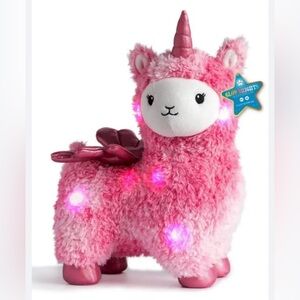 FAO Schwarz Pink Llama Fairy Unicorn 13.5" Light up w/ Magical Sounds